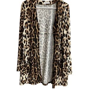 Barlver 
Stylish Leopard Print Women's Lightweight Long Cardigan